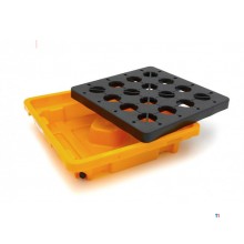 Bac de rétention et bac de récupération pour fût d'huile HBM de 42 litres