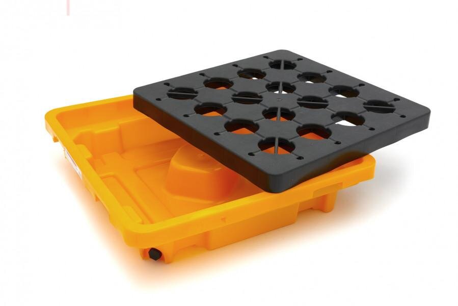 Bac de rétention et bac de récupération pour fût d'huile HBM de 42 litres