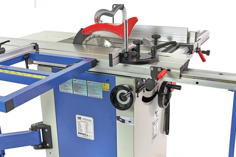 HBM 1600 Professional Plattensäge, Kreissägetisch mit Rollentisch