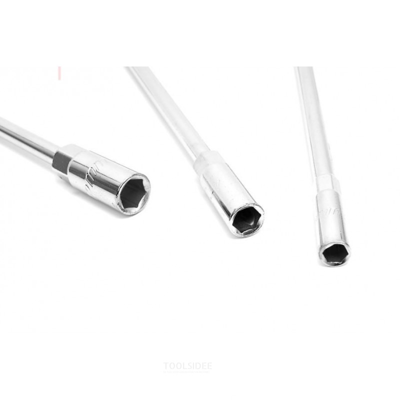 HBM ekstrapitkä T-nøkkelset 3-delt 310 x 8, 10, 12 mm
