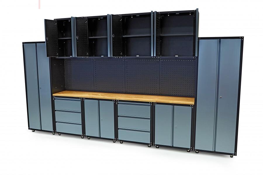 HBM premium værkstedssystem, 16 dele, grå