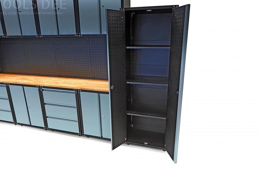 HBM premium værkstedssystem, 16 dele, grå