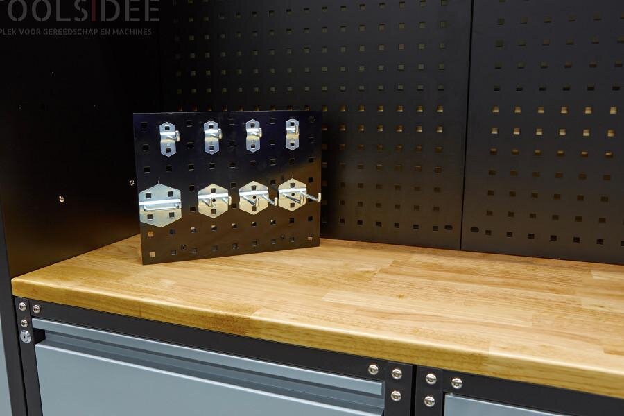 HBM premium værkstedssystem, 16 dele, grå