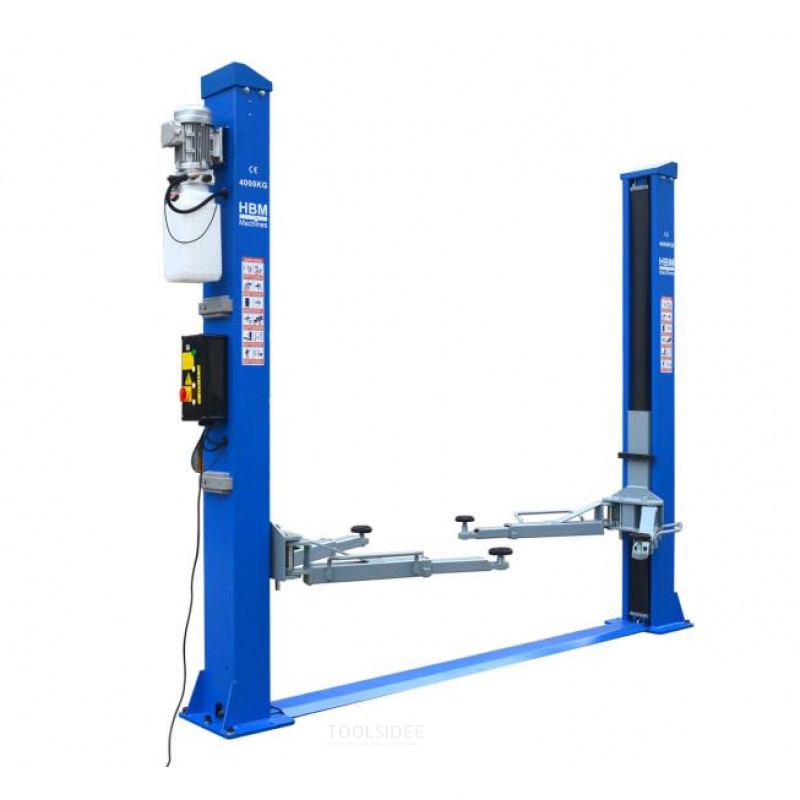 HBM Professional 2-søjlet hydraulisk lift 4 ton med elektronisk udløser HBM Professional 2-søjlet hydraulisk lift 4 ton med elektronisk udløser