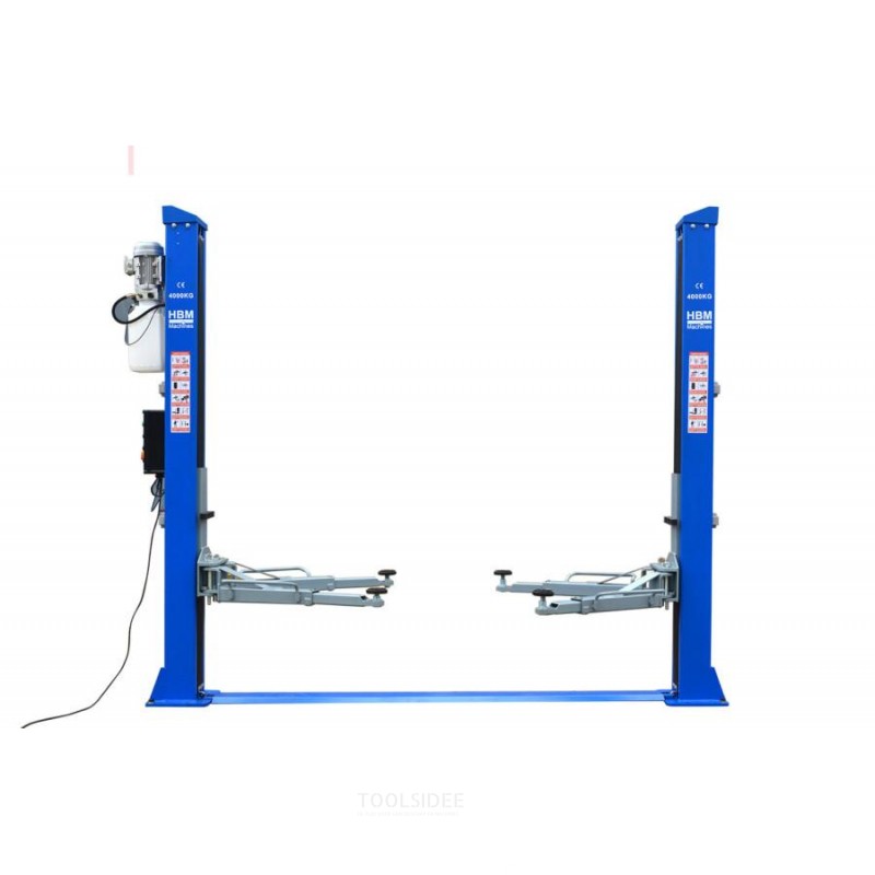 HBM Professional 2-søjlet hydraulisk lift 4 ton med elektronisk udløser HBM Professional 2-søjlet hydraulisk lift 4 ton med elektronisk udløser