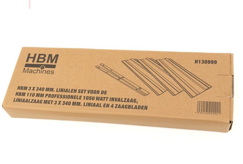 HBM 3 x 330 mm. Linjalsett for HBM 115 mm Professional 1050 watt dykksag, linjalsag med 3