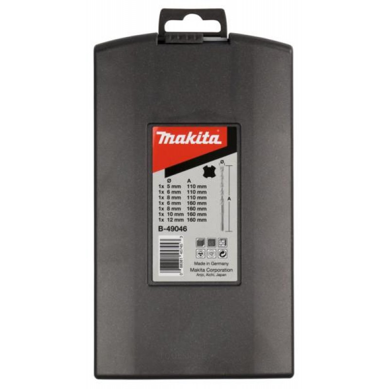 Makita P2S: Betonboresæt 7-delt B-49046 Makita P2S: Betonboresæt 7-delt B-49046