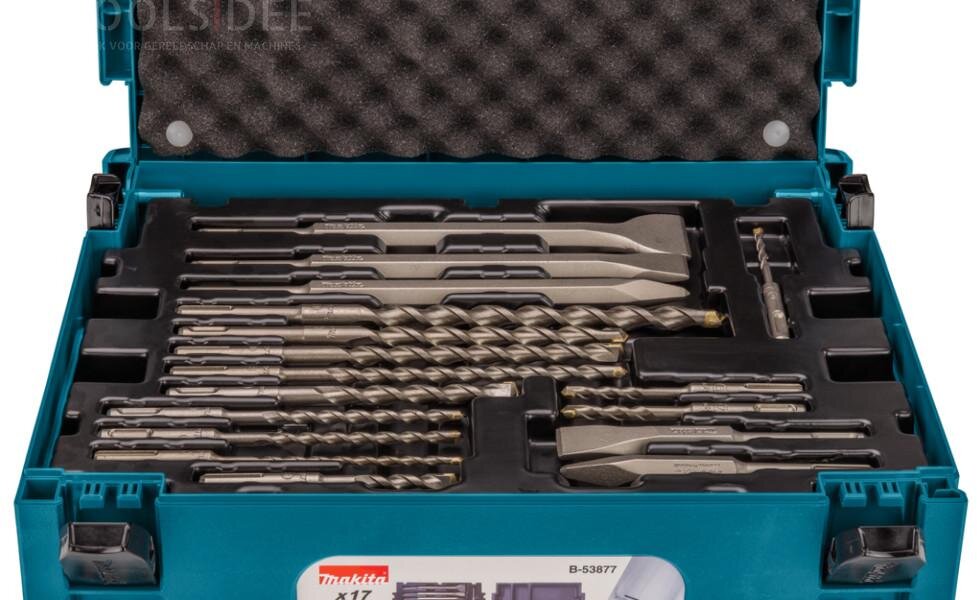 Makita bore-/mejselsæt 17-delt B-53877