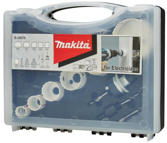 Makita hulsavsæt 15-delt metal B-38679