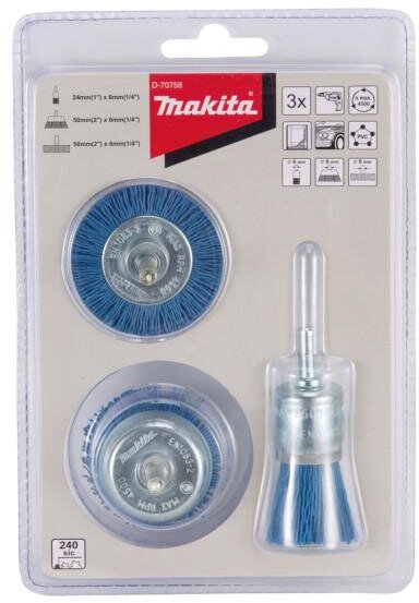 Makita Bürstenset Nylon 3-teilig D-70758