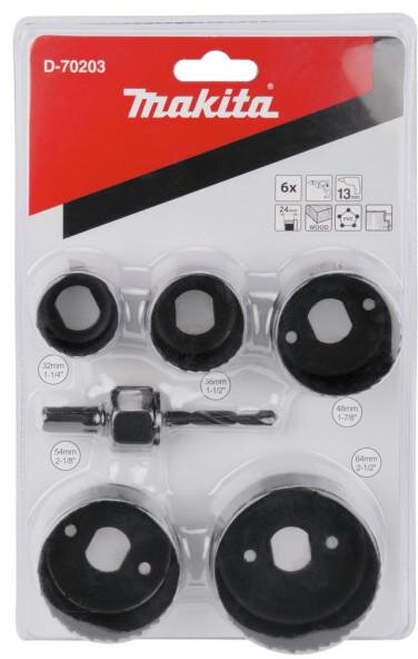 Makita Lochsägen-Set 6-teilig D-70203