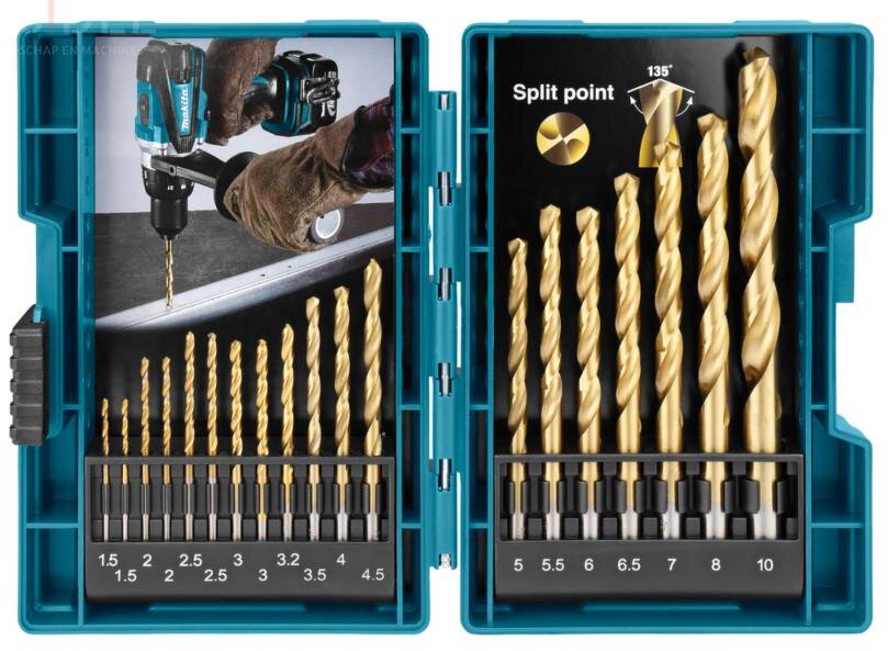 Makita metalboresæt 19-delt D-67527