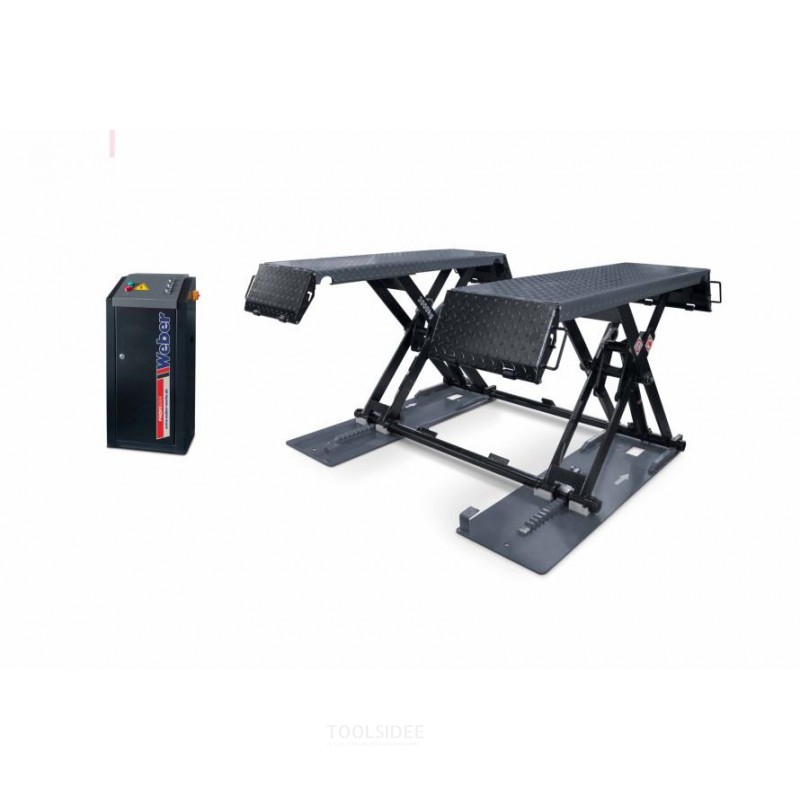 Weber Professional 3 Tons poleringsbro til elbiler, poleringsbro, saksebro - 230 volt grå Weber Professional 3 Tons poleringsbro til elbiler, poleringsbro, saksebro - 230 volt grå