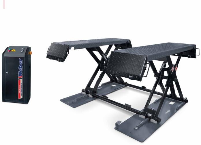 Weber Professional 3 Tons poleringsbro til elbiler, poleringsbro, saksebro - 230 volt grå Weber Professional 3 Tons poleringsbro til elbiler, poleringsbro, saksebro - 230 volt grå