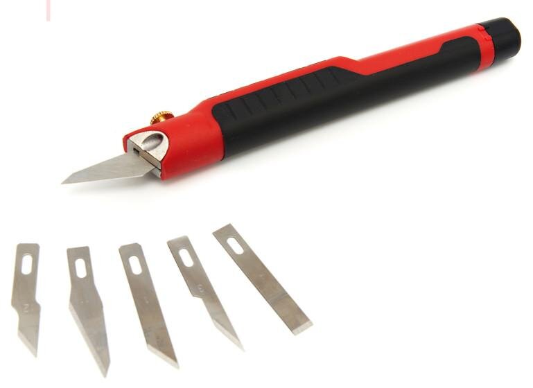 HBM 14 Deles Hobby Kniv Sæt Med LED Lampe HBM 14 Deles Hobby Kniv Sæt Med LED Lampe