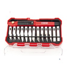 HBM 14 Deles Hobby Kniv Sæt Med LED Lampe HBM 14 Deles Hobby Kniv Sæt Med LED Lampe