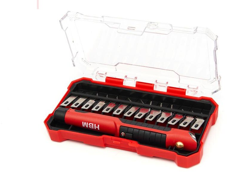 HBM 14 Deles Hobby Kniv Sæt Med LED Lampe HBM 14 Deles Hobby Kniv Sæt Med LED Lampe