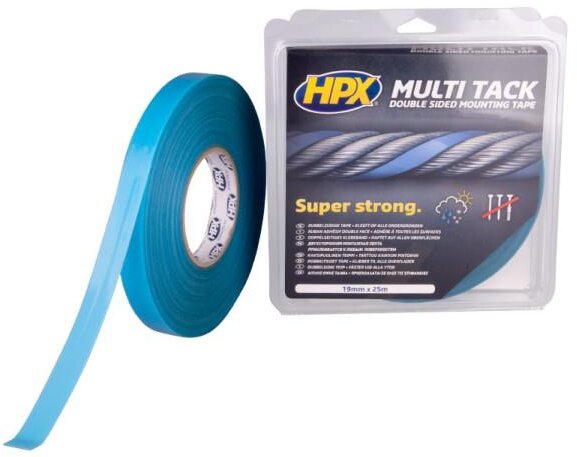 HPX Dobbeltsidig Multi-Tack tape - semi-transparent 19mm x 25m HPX Dobbeltsidig Multi-Tack tape - semi-transparent 19mm x 25m