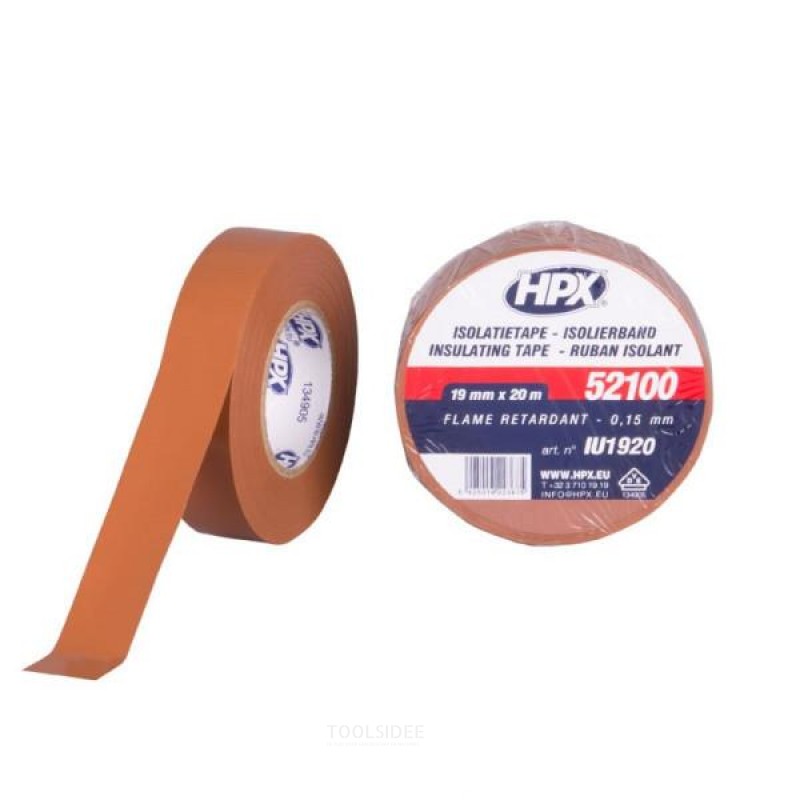 HPX PVC isoleringstape VDE - gul/grøn 19mm x 20m HPX PVC isoleringstape VDE - gul/grøn 19mm x 20m