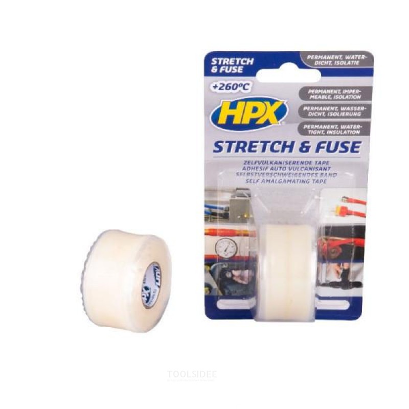 HPX Stretch & Fuse selvsammensmeltende tape - Klar 25 mm x 3 m