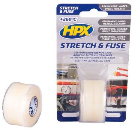 HPX Stretch & Fuse selvsammenslående tape - Klar 25mm x 3m HPX Stretch & Fuse selvsammenslående tape - Klar 25mm x 3m