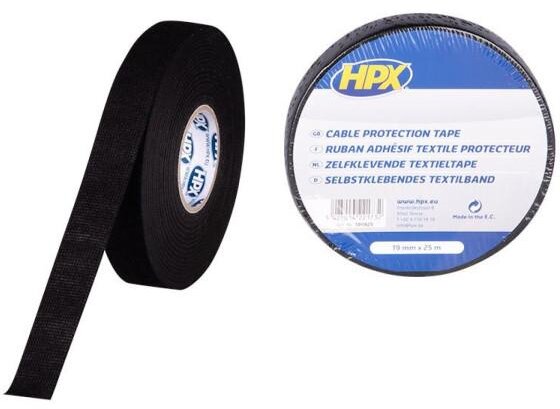 HPX Kabelbeskyttelsestape - Sort 19mm x 25m HPX Kabelbeskyttelsestape - Sort 19mm x 25m