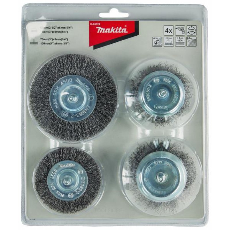Makita brush set 4-piece bowl/round D-65729