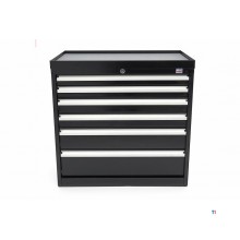 HBM 6 Skuffer Professionelt Værktøjsskab 88 x 58 x 80 cm sort