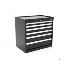 HBM 6 Skuffer Professionelt Værktøjsskab 88 x 58 x 80 cm sort
