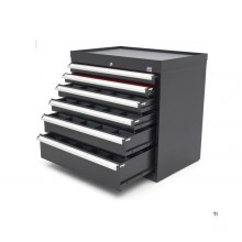 HBM 6 Skuffer Professionelt Værktøjsskab 88 x 58 x 80 cm sort