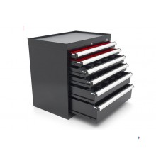 HBM 6 Skuffer Professionelt Værktøjsskab 88 x 58 x 80 cm sort