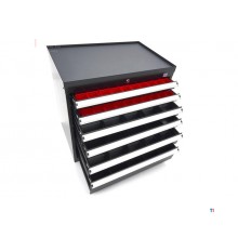 HBM 6 Skuffer Professionelt Værktøjsskab 88 x 58 x 80 cm sort