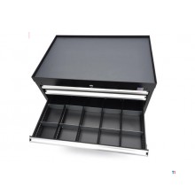 HBM 6 Skuffer Professionelt Værktøjsskab 88 x 58 x 80 cm sort