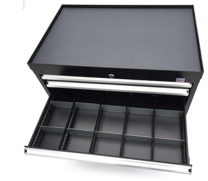 HBM 6 Skuffer Professionelt Værktøjsskab 88 x 58 x 80 cm sort