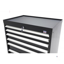 HBM 6 Skuffer Professionelt Værktøjsskab 88 x 58 x 80 cm sort