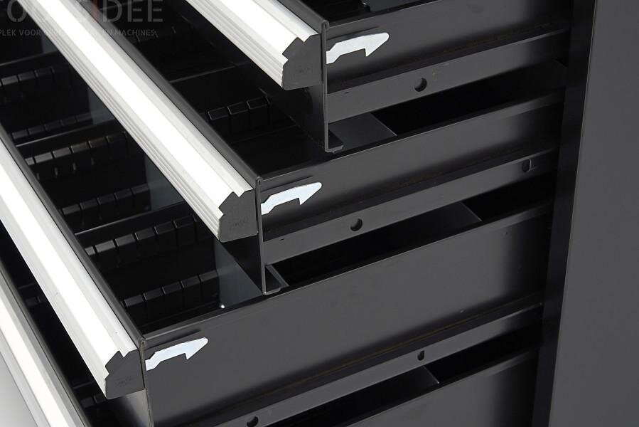 HBM 6 Skuffer Professionelt Værktøjsskab 88 x 58 x 80 cm sort