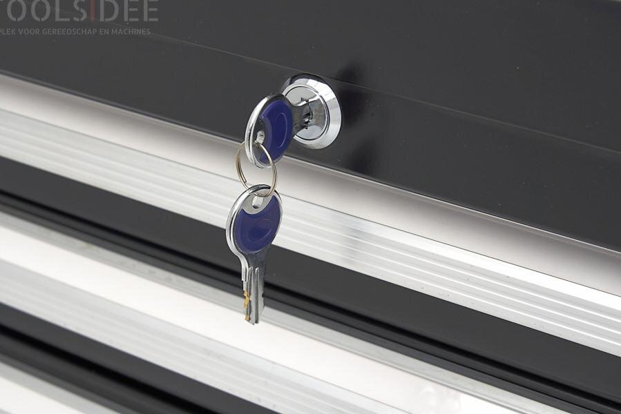 HBM 6 Skuffer Professionelt Værktøjsskab 88 x 58 x 80 cm sort