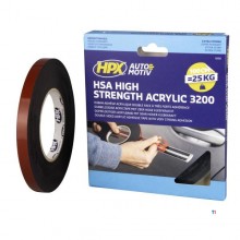 HPX dobbeltsidig HSA monteringstape - antrasitt 19mm x 10m HPX dobbeltsidig HSA monteringstape - antrasitt 19mm x 10m