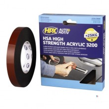 HPX dobbeltsidig HSA monteringstape - antrasitt 19mm x 10m HPX dobbeltsidig HSA monteringstape - antrasitt 19mm x 10m