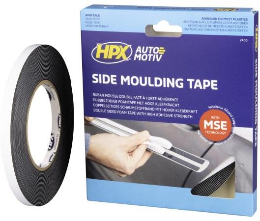 HPX dobbeltsidet PE monteringstape - sort 9mm x10m
