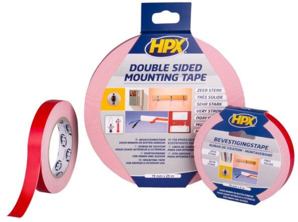 HPX Spiegelmontageband - Weiß 19 mm x 5 m