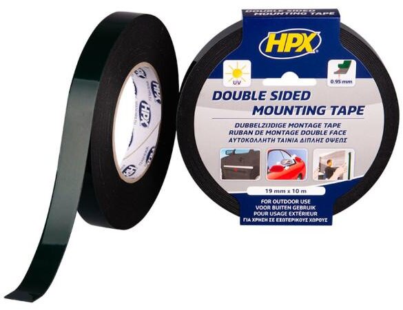 Ruban de montage double face HPX - Noir 19 mm x 50 m Ruban de montage double face HPX - Noir 19 mm x 50 m