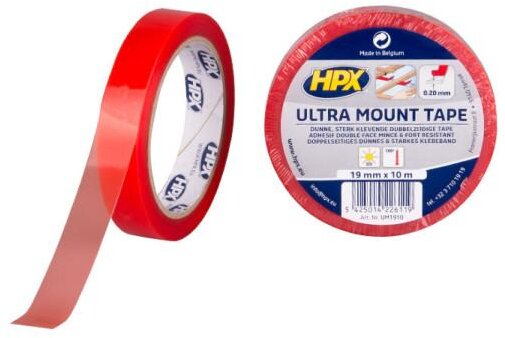 HPX Ultra Mount Montageband - transparent 19mm x 50m