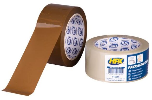 HPX emballagetape - brun 50mm x 66m