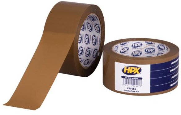 HPX emballagetape - brun 50mm x 66m