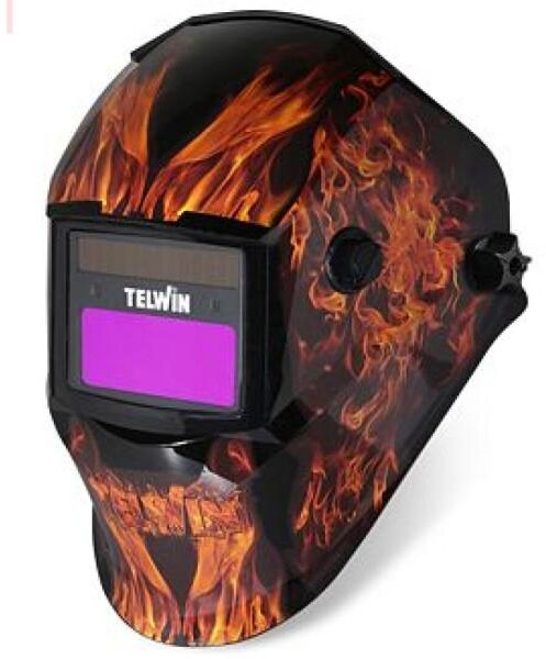 Telwin sveisehjelm modell stream flamme MMA/MIG/MAG/TIG