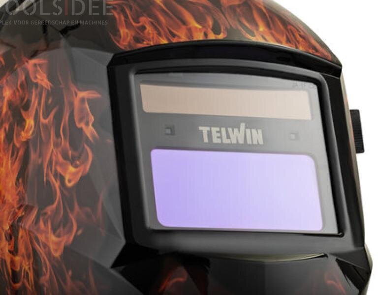 Telwin sveisehjelm modell stream flamme MMA/MIG/MAG/TIG