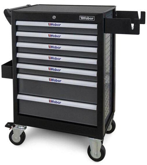 Weber filled tool trolley 7 drawers, 300 pieces Weber filled tool trolley 7 drawers, 300 pieces