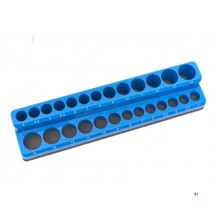 HBM magnetisk tilbehørsholder for 26 stykker 1/4 tomme metrisk, blå