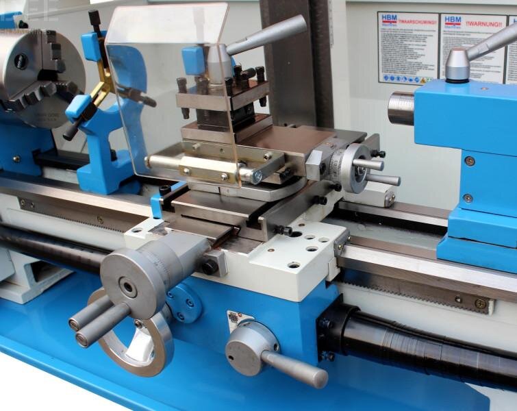 HBM profi vario metaaldraaibank, freesmachine compleet 250 x 550 inclusief BF 16 boorkop